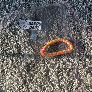 Vibrant Orange and Yellow Woven Jewelry Bracelet